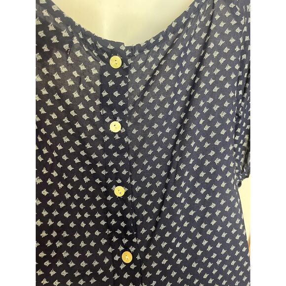 Tamara Catz Blue Embroidered Cold Shoulder Short Dress Women’s Sz S/M Blue - Picture 7 of 7